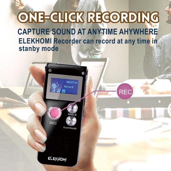 32GB Digital Voice Recorder - Voice Activated Recorder with Playback Upgraded Portable Tape Recorder for Lectures, Meetings, Interviews, Audio Recorder Dictaphone USB, MP3, Password - Image 3